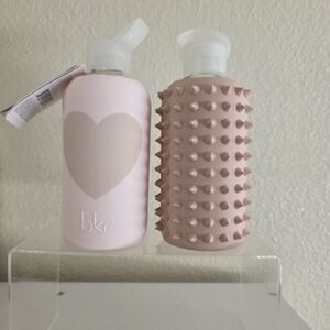BKR Pink Heart Water Bottle Tutu  Love 16oz Little Spiked Teddy